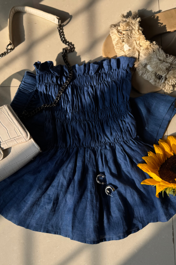 Dark-Blue Gelato Top & Shorts Set - Image 5